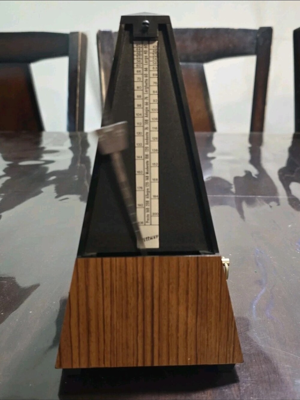 Vintage Wittner Mechanical Metronome - Faux Wood Finish - Fully Functional
